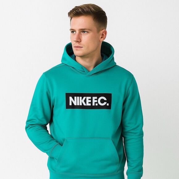 Nike FC Hoodie Mens L Green Dri-Fit Performance Soccer Training Pullover DC9075 - Picture 1 of 11